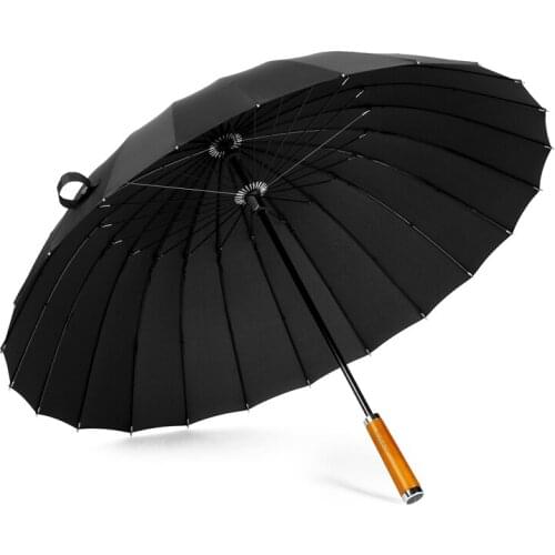Windproof Black Umbrella Long Handle Large Uv Protection Business Adult Fashion Umbrella Sombrilla Playa Rain Gear BD50UU
