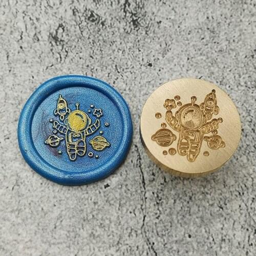 Planet wax stamp Space adventure astronaut Seal Wax Stamp,The creative earth Moon wedding wax stamp set,diy sealing wax stamp