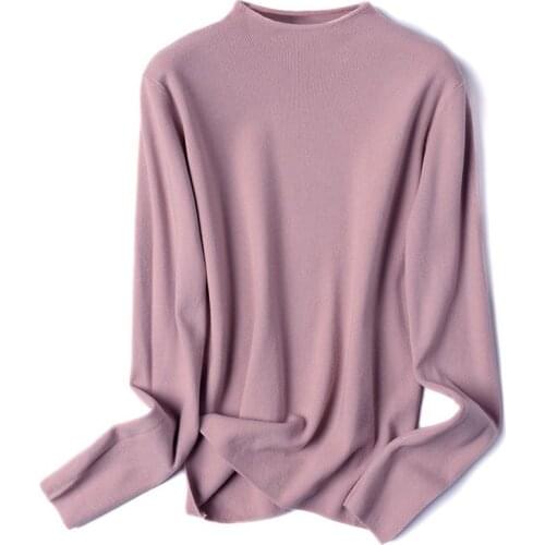 GIGOGOU Basic Crew Neck Women Sweater Autumn Winter Slim Female Jumper Black White Tight Sweater Long Sleeve Knitwear Top Pull