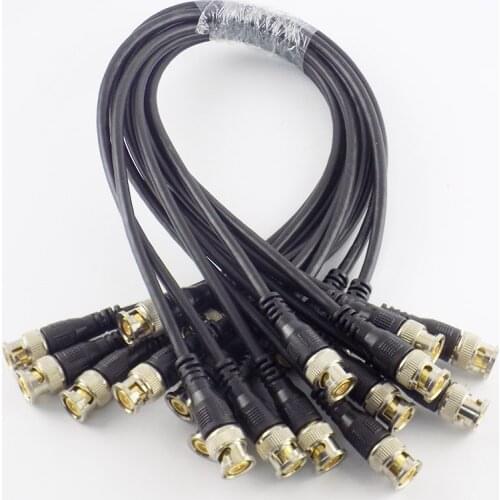 0.5M/1M/2M/3M BNC Male to Male Adapter Cable Cord For BNC Home Extension Connector Adapter Wire for Camera CCTV Electron