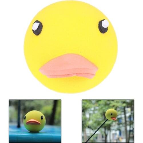 1Pc Cute yellow duck car antenna pen topper aerial eva ball decor toy ornament