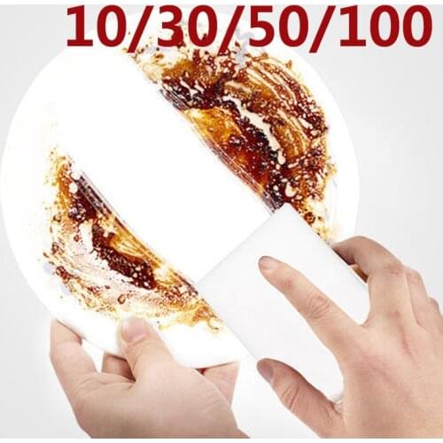 100Pcs Eco Magic Cleaning Sponge Eraser White Tech Melamine Sponge Kitchen Home Sink Tools Sink Scourer Household Items