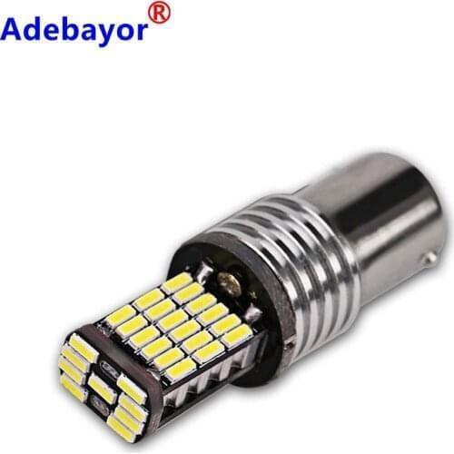 100pcs 1156 1157 CANBUS NO ERROR p21w BA15S 4014 led 45 SMD Car Tail Bulb Brake Light Auto Backup Reverse Lamp DC12V