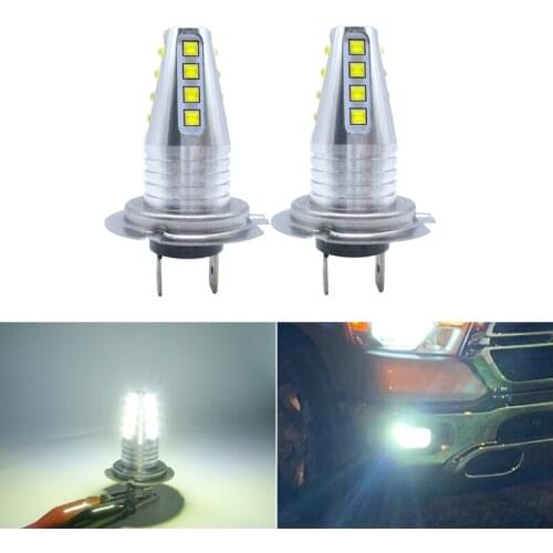 2x H8 H11 9005 HB3 9006 HB4 H7 LED Bulb Car Fog Light Daytime Running Light Driving Lamp DRL 12V 24V White 6000K