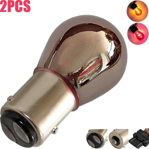 2Pc Car LED Brake Turn Singal Light 3156 1176 1157 S25 12V 5W/21W BAY15D BA15D BAZ15D BAU15S Chrome Plated Mirror Invisible Bulb