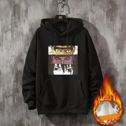 2021 Hot Sale Spring And Autumnloose Plus Fleece Hooded Sweater Ins Simple Anime Cartoon Large Size Couples All-Match Tops Y2k