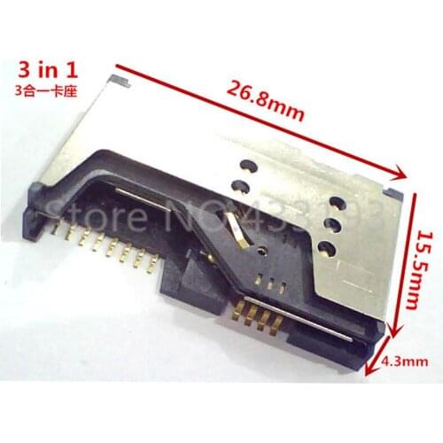5pcs/lot SIM Card Slot Reader Holder Connector SIM Card Socket for Lenovo P70 A60 P700I A789 A65