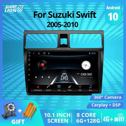 2DIN Android 9.0 Car Radio Multimedia Player For Suzuki Swift 2005 2006 2007-2010 2007 Navigation GPS Autoradio Car DVD Player