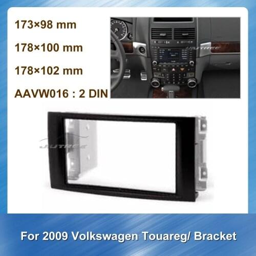 2Din Car Radio Fascia For Volkswagen Touareg Bracket 2009 Car GPS Navigation Fascia Panel Multimedia Surrounded Trim Frame
