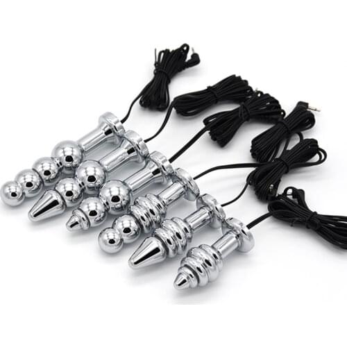 Bi-polar Electrosex Anal Plug E-Stim Stimulation Electricity Accessories Vaginal Bipolar Electro Prostate Massage BDSM Sex Toys