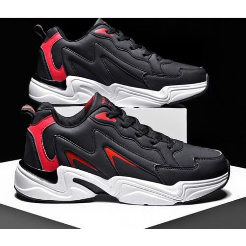 Brand PU Running Shoes Men Rubber Platform Sports Shoes For Male Size 36-45 Zapatillas Hombre Mens Sneakers Spring Autumn Winter