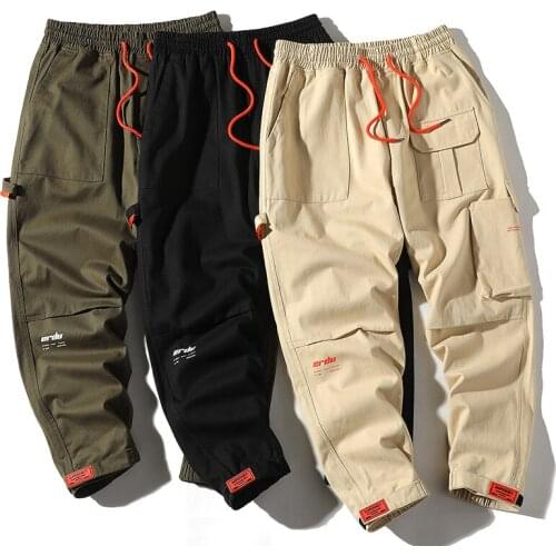 Fashion Cargo Pants Men Streetwear Sweatpants 2021 New Multi Pocket Jogger Pants Men Cotton Trousers High Street Quality Pants