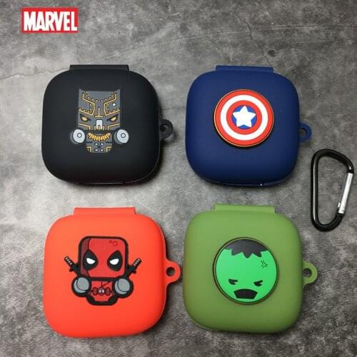 Marvel Earphone Case For OPPO ENCO W51 Cartoon Soft Silicone Wireless Bluetooth Headphone Case Cover Charger Box With Hook