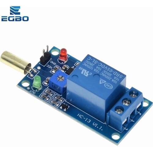 EGBO 5V 1 Channel Output Tilt Slant Angle Sensor Relay Module Golden SW520D ball switch tilt sensor module For arduino