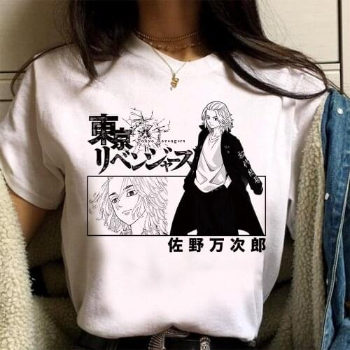 Men Women T-shirt Tops Kawaii Tokyo Revengers Tshirt Mikey T-shirt Crew Neck Fitted Soft Anime Manga Tee Shirt Clothes