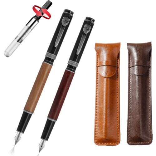 JinHao Luxury Wood Fountain Pen 0.5MM Nib High Quality Ink Pen for Writing Stationery School Office Supplies canetas