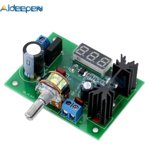 LM317 AC/DC - DC 1.25-28V Continuously Adjustable Voltage Regulator Step-down Power Supply Module with LED Display