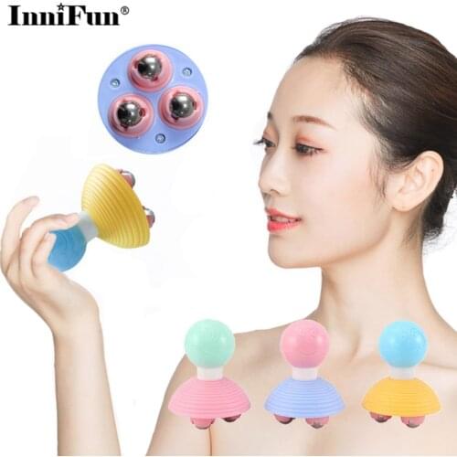 Cartoon Body Massage Roller Muscle Relaxation Massager Stainless Steel Bead Massage Ball Portable Household Health Care Tool