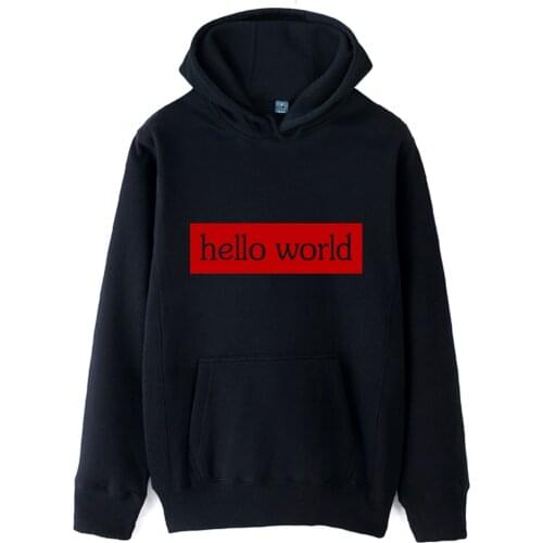 Hello World Geek C Program Std Namespace Code C++ Man Boys Hoodie Couple Clothes Autumn Winter Fleece ZIIART