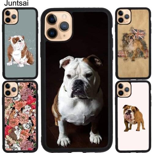 English Bulldog Case For iPhone XS Max X XR 5S SE 2020 6S 7 8 Plus 12 mini 11 Pro Max TPU Coque Capa