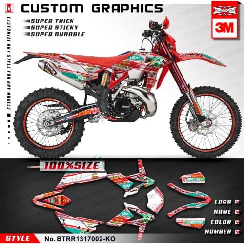 KUNGFU GRAPHICS Dirt Bike Sticker MX Decal Vehicle Wraps Kit for Beta 250 300 350 390 430 480 RR 2013 2014 2015 2016 2017
