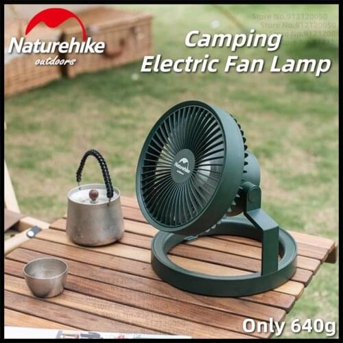 Naturehike Outdoor Camping Lighting Fan Lamp USB Charging Lamp Portable Tent Lamp Multifunctional Camping Accessories Equipment