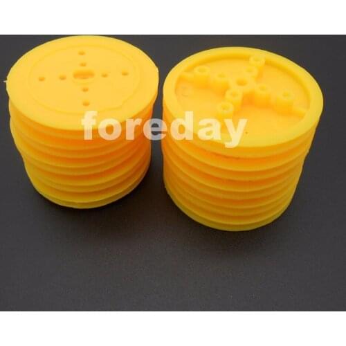100PCS DIY 36MM Pulley Plastic Gears toy wheels concave dia.36mm TH=4mm Aperture:3MM 2.9mm yellow NEW 100PCS/LOT *FD263X100