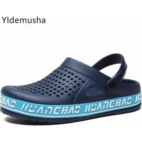 Large size mens casual sandals fashion Light comfortable Mens Summer Hole Shoes Breathable Outdoor NonSlip Beach Slipper40-45