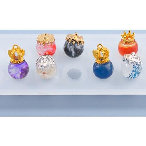 DIY Crystal Epoxy Glossy Spherical Bracelet Mold Package Dried Flower Jewelry Pendant Silicone Mold Baking Mold Cake Tool