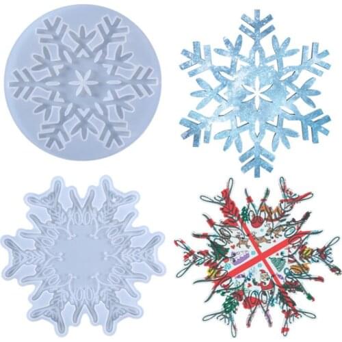 DIY Epoxy Resin Mold Snowflake Coaster Silicone Mold Jewelry Molds Jewelry Accessories Cup Tray Display Moulds