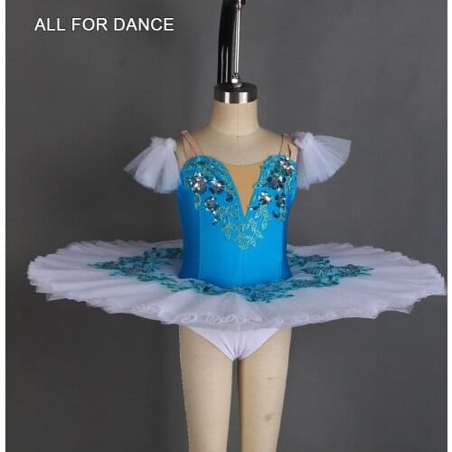 Blue Professional Ballet Dance Tutu for Girls and Women Ballet Pancake Tutus Stiff Tulle Ballerina Tutu Costume BLL179