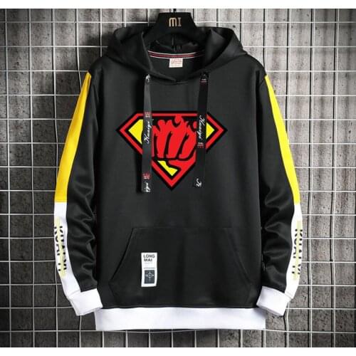 ONE PUNCH-MAN Anime Hoodie Men/Women Popular Harajuku Hoodeds Pullover Streetwear Casual Fake Two-Piece coat jacket