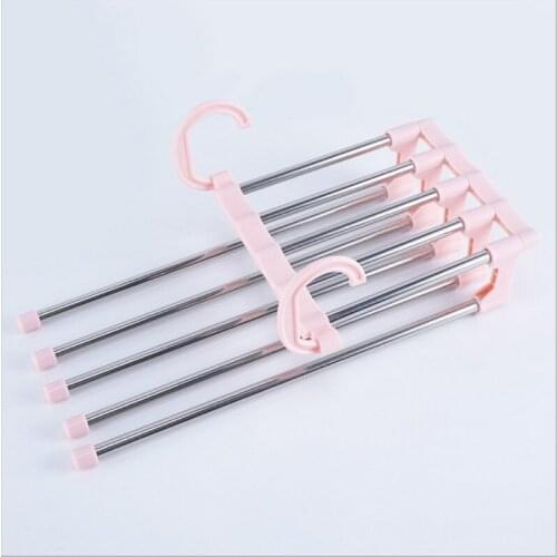 Magic Pants Hanger, Multi-layer Large Capacity Anti-Rust Non-Slip Multifunctional Clothes Hooks Organizer