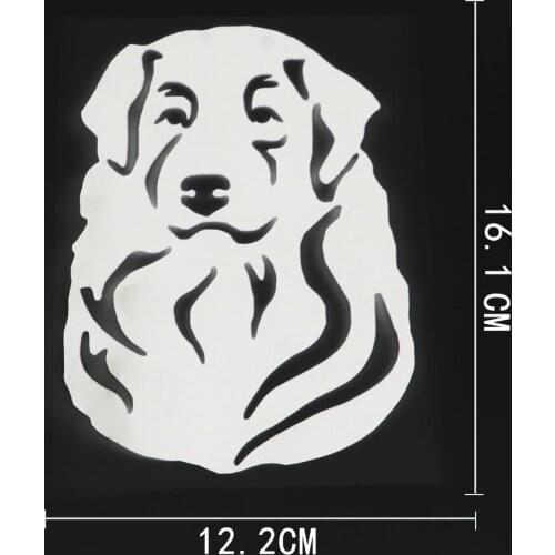12.2CMX16.1CM High Quality Australian Shepherd Dog Vinyl Car Sticker Black/Silver 8A-0029