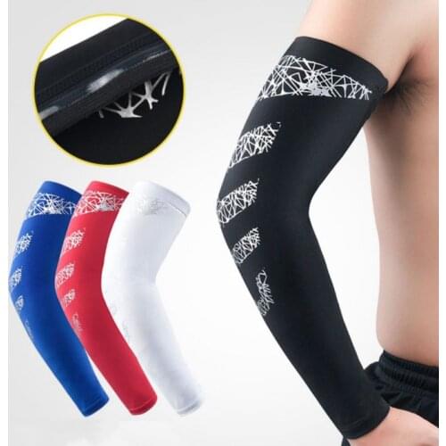 1pc Breathable Quick Dry UV Protection Arm Sleeves outdoor Running Cycling Basketball Elbow Pad Fitness Armguards