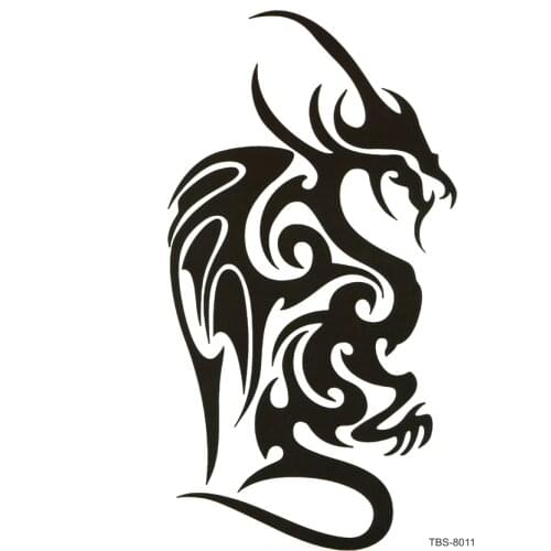 10pcs Beauty Dragon Waterproof Temporary Tattoos Men tatuajes temporales a prueba de agua harajuku flash tattoo temporary tatoo