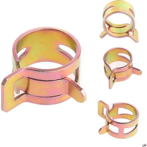 100Pcs 10 Size Fuel Spring Clip 6-15mm Vacuum Silicon Hose Clamp