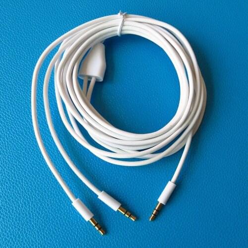 2meter 6ft 3.5mm Audio Aux Cable male to 2x male Stereo Extension Headphone Splitter free shipping