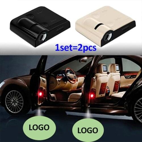 2Pcs Car Decoration Projector Logo Ghost Shadow Light Wireless Led Car Door Welcome Laser for Ford Toyota Mazda Jeep Saab Suzuki