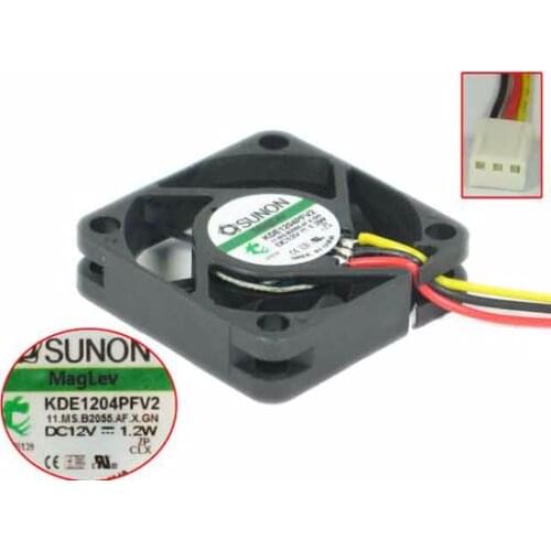 SUNON KDE1204PFV2 11.MS.B2055.AF.X.GN Server Cooling Fan DC 12V 1.2W 40x40x10mm 3-wire