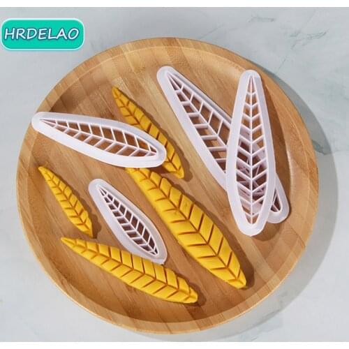 4pcs DIY Slimes Creativity Peach Leaf Mold Cutter Play Dough Tool Plasticine Set Kit Soft Clay Educational toy for chidlren Gift