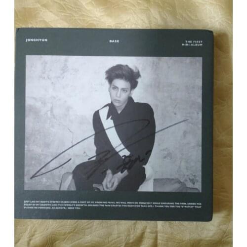 SHINEE Jong Hyun autographed hand signed album SOLO BASE CD+photobook K-POP korean