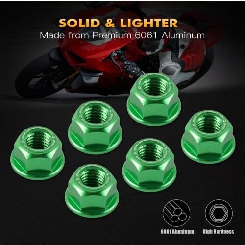 CNC Sprocket Screw Nuts Set M8x1.25 Universal For Kawasaki Ninja 250R 300R 650 1000 Ninja ZX6R ZX10R Z900RS Z1000 Vulcan S 650