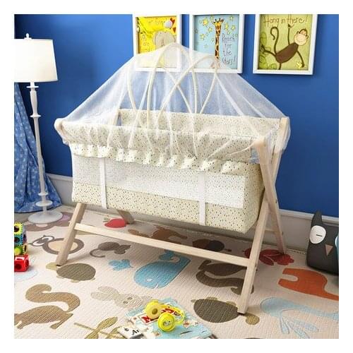 Baby bed solid wood baby cradle bed foldable baby crib baby nest ninho bebe cunas para el bebe nido bebe cama infantil 89*56*65c