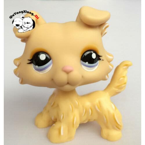 Pet Shop Animal Warm yellow Gray eyes Shepherd Dog action Figure cute puppy CWG34