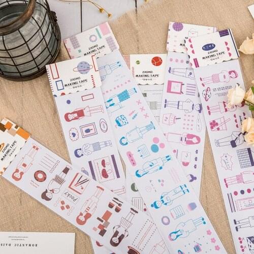 Kawaii Scrapbooking Washi Tape Cute Decorative Masking Tape Journal Diary Stickers Korean Stationery 005