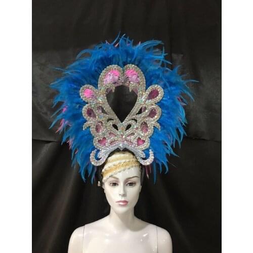 Latin dance Samba accessories Fashion exquisite headdress feathers Delicate dance shows accessories Samba clothing