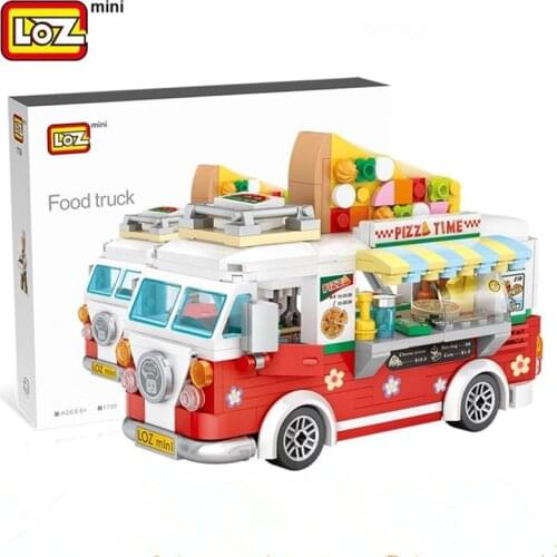 LOZ Mini Blocks City Series Street view 491pcs+ FOOD truck fruit/icecream shop learning Assemble Toys 1739