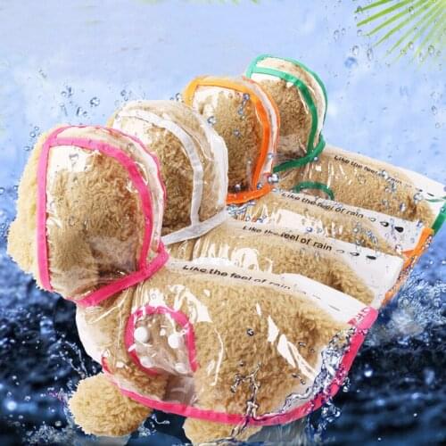 Fashion Pet Clothes Dog Raincoat Transparent Rain Coat Waterproof Pets Raincoats Small Dogs Clothing XS-XXL