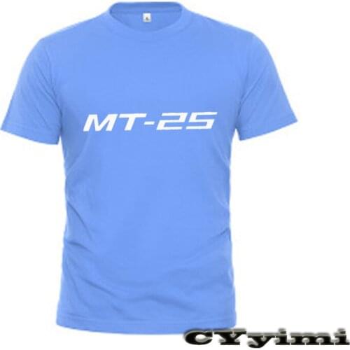 For Yamaha MT-25 MT25 T Shirt Men New LOGO T-shirt 100% Cotton Summer Short Sleeve Round Neck Tees Male